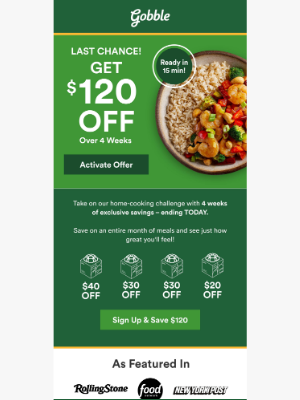 Gobble - $120 OFF Ends Today!