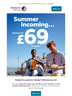Premier Inn (United Kingdom) - Discover your summer holiday for less than £69