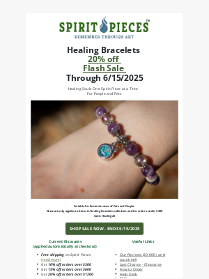 Beyond the Urn - Healing Bracelets: Limited Time Flash Sale!✨