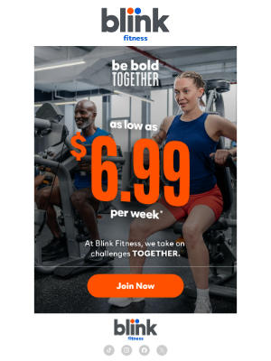 Blink Fitness - As low as $6.99/week