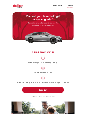 Dollar Rent A Car - A free upgrade may be waiting for you