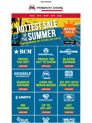Primary Arms LLC - Top HOTTEST Brands of the Summer — On Sale Now!