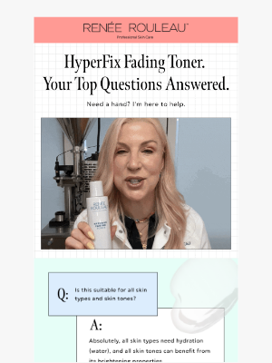 Renee Rouleau Skin Care - Q&A with Renée for fading dark spots