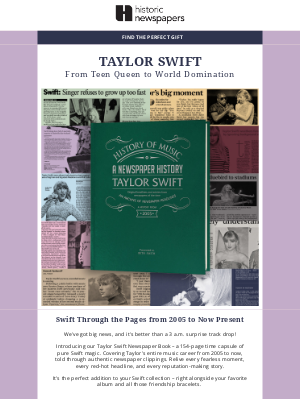 Historic Newspapers (United Kingdom) - Brand New: Taylor Swift Newspaper Book