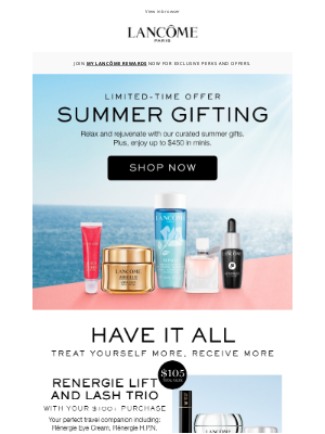 Lancome (Canada) - Summer Gifting event starts now!