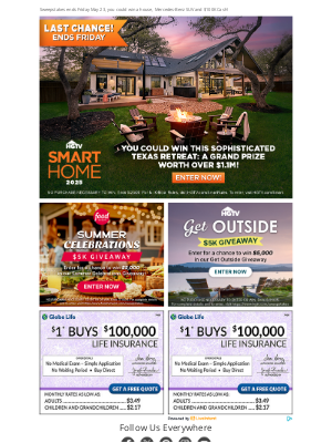 Travel Channel - Last Chance to Enter: $1.1M Home Giveaway Ends Next Week!