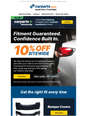 CarParts - 10% OFF Sitewide + Fitment You Can Trust ✅
