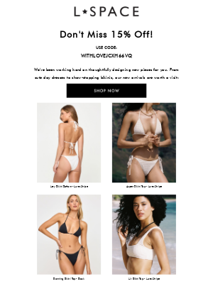 LSpace - Dean don't miss 15% off!