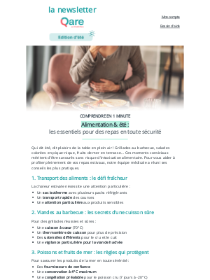 Qare (France) - Vos 7 réflexes anti-intoxication alimentaire de l’été