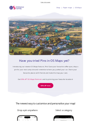 Ordnance Survey - Never get lost again with 50% off OS Maps!