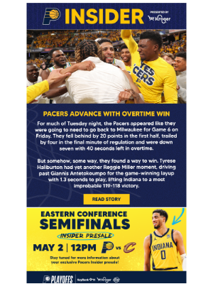 Indiana Pacers - Haliburton sends Pacers to the next round!