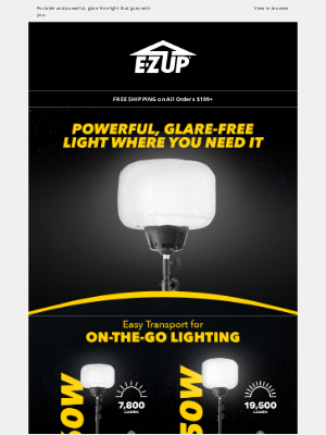 EZUP Instant Shelters - 💡 Light Up the Night with SKYFUZE®