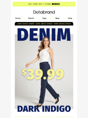 Betabrand - Denim Days Are Here: $39.99 Dark Indigo 🌙