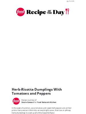 Food.com - Herb-Ricotta Dumplings With Tomatoes and Peppers