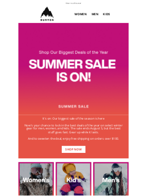 Burton Snowboards - Go Time: Summer Sale Is Live
