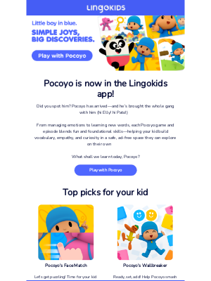 Lingokids - Hello, Pocoyo 💙