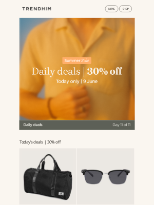 Trendhim - Last chance | 30% off daily deals