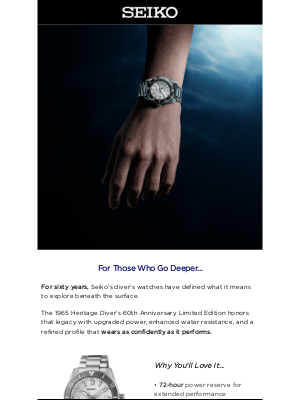 Seiko - Celebrate 60 Years of Diving Excellence