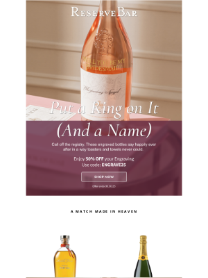 Reserve Bar - Say “Yes” to Engraved Bottles 🍾