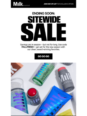 Milk Makeup - The bell’s ringing on our sale