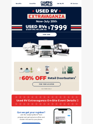 Camping World - Quality used RVs from $7,999!