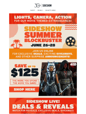 SideshowCollectibles - 🍿 Get seated for Summer Blockbuster!