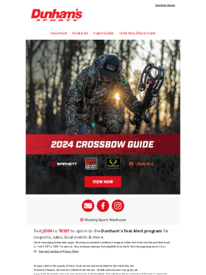 Dunham's Sports - NEW: 2024 🏹 Crossbow Guide