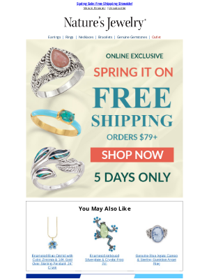 Nature's Jewelry - Buy More, Save More ~ Free Shipping on Your Entire Order!