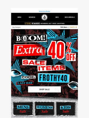 Volcom - Happy 4th of July! 🇺🇸 LAST DAY for an extra 40% off sale items!