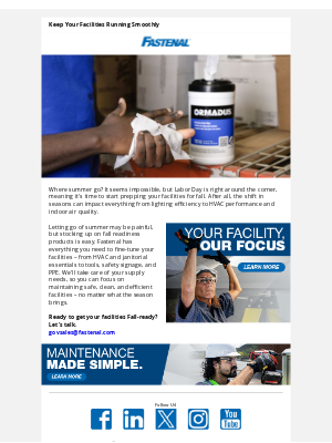Fastenal - Facilities Maintenance Essentials for Fall