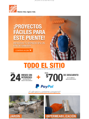 Home Depot Mexico - 🛠️ No dejes pasar el puente, ¡inicia tu proyecto!