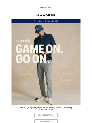 Dockers - Look Sharp on the Course ⛳
