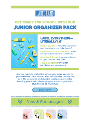 Label Land - Back to School Essentials - The Junior Organizer Pack! 🎒