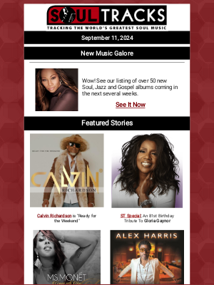 SoulTracks, LLC - The Fall New Soul Music season has begun