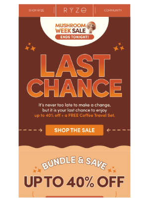 RYZE - 🍄 ENDS TONIGHT: Mushroom Week Sale 🍄