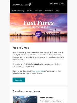 Air New Zealand - Fast Fares to New Zealand ✈