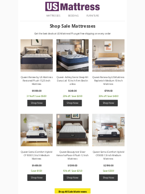 US-Mattress - Shop our favorite sale mattresses