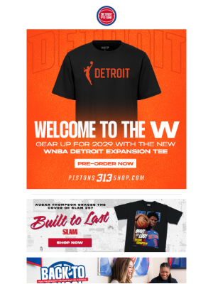 Welcome to the W: Pre-Order The WNBA Detroit Expansion Tee Now