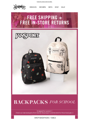 Journeys - all NEW backpacks just landed 🎒