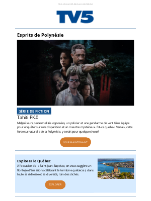 TV5 Unis (Canada) - Passez l'été à Tahiti 🏝️