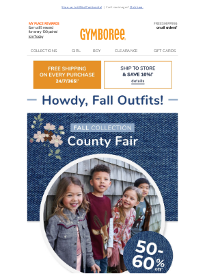 Gymboree - UP TO 60% OFF + FREE SHIPPING