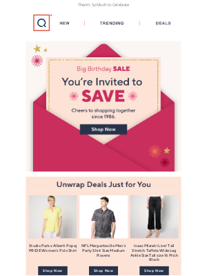 QVC - You're Invited! Big Birthday Sale