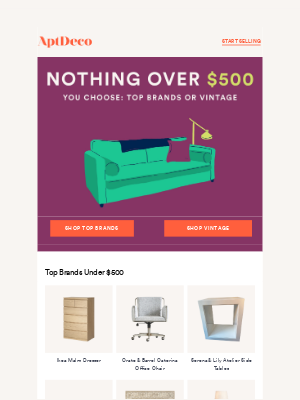 AptDeco - Nothing Over $500!