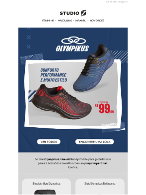 Studio Z (Brazil) - 🏃A partir de R$ 99,99: seu Olympikus te espera