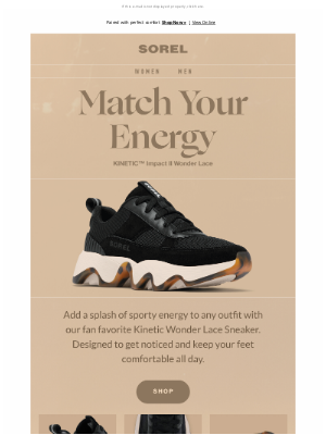 SOREL - Kinetic Wonder Lace are ready to move