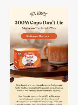 FourSigmatic - No mugs. No frothers. Just results. 🏆☕