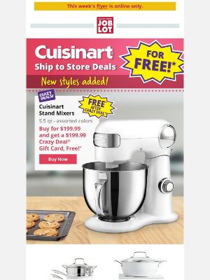 Ocean State Job Lot - Get top Cuisinart appliances for FREE!