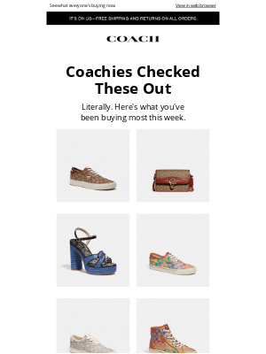 Coach - You've landed the trends of the season.