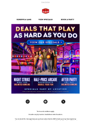 Bowlero - 🎳 Pins, Wins & Weekly Specials That Deliver — Hit The Lanes ALL Week Long