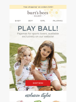 Burt's Bees Baby - Price Drop! Pajama Prints for Sports Lovers!